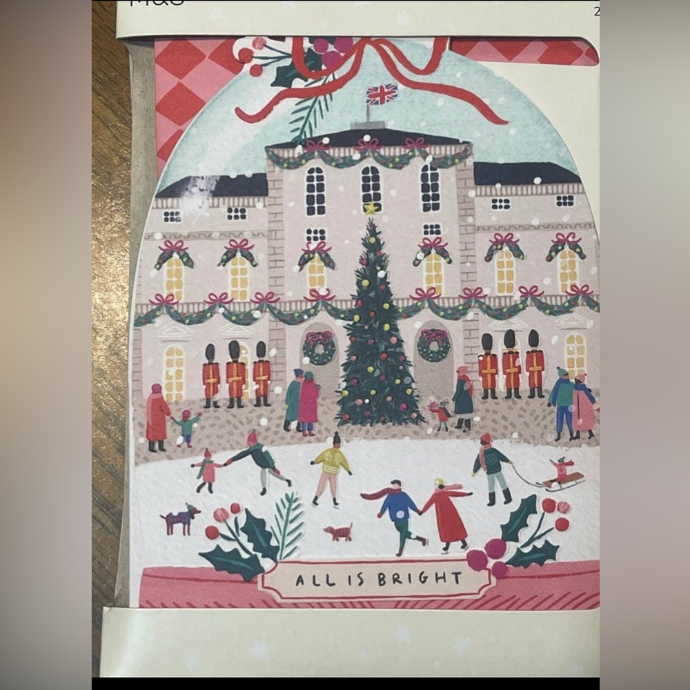 M & S Marks & Spencer Christmas Cards 10 Cards & Envelopes Dublin Ireland UK